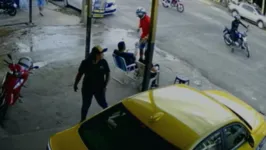 Os assaltantes estavam em uma motocicleta