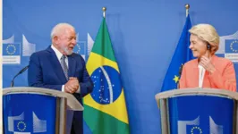 Lula e Ursula von der Leyen discutiram sobre a união entre os dois blocos