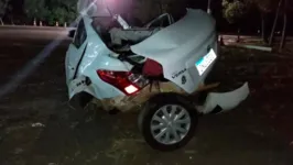 O veículo em que as três amigas estavam ficou completamente destruído