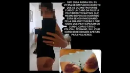 Vítima divulgou nas redes sociais os hematomas que ficaram após o fato