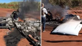 Após realizar um pouso forçado e incendiar o avião, o piloto conseguiu fugir antes da chegada da Polícia Federal