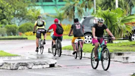 Belém é a nona capital com mais faixas exclusivas para ciclistas, que exigem mais respeito