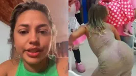 Brenna Azevedo voltou a apostar no modelito polêmico usado no aniversário da filha.