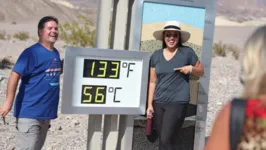 No Vale da Morte, a temperatura alcançou a marca impressionante de 56ºC