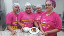 Alunas do curso de culinária