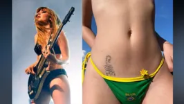 Imagem ilustrativa da notícia Baixista do Måneskin posa super sexy com biquíni do Brasil
