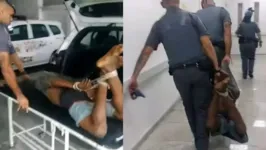 Imagens dos policiais militares carregando um suspeito amarrado pelos pés e mãos provocaram diversas reações