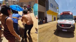 A criança ficou gravemente ferida e foi socorrida por uma equipe do Serviço de Atendimento Móvel de Urgência (Samu).