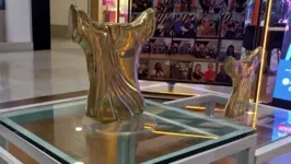 Troféu ficará bem perto do torcedor durante a exposição.