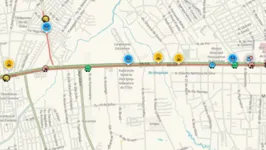 Pontos de lentidão foram registrados pelo Detran-PA ao longo dos primeiros 18 KM da rodovia BR-316