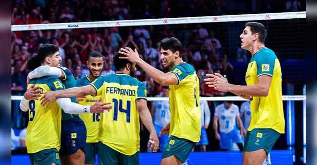 Imagem ilustrativa da notícia Brasil vence Eslovênia na Liga das Nações de Vôlei