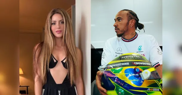 Imagem ilustrativa da notícia Shakira vai a GP e esquenta boato de romance com Hamilton