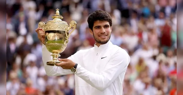 Imagem ilustrativa da notícia Alcaraz bate Djokovic em Wimbledon e chega ao 2º Grand Slam