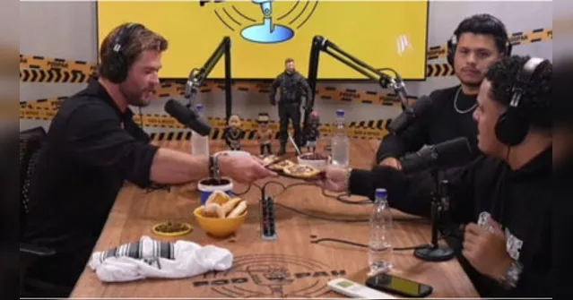 Imagem ilustrativa da notícia Chris Hemsworth, o Thor, toma açaí em entrevista no PodPah