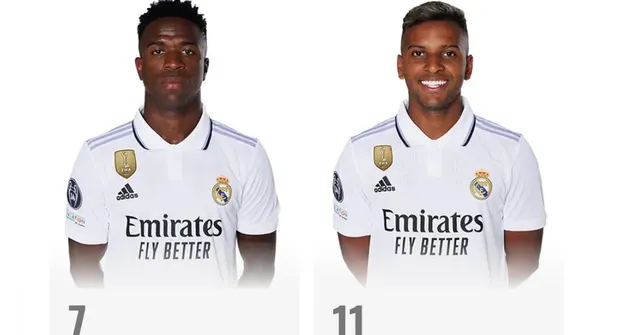 Imagem ilustrativa da notícia Vini Jr e Rodrygo usarão camisas de CR7 e Fenômeno no Real