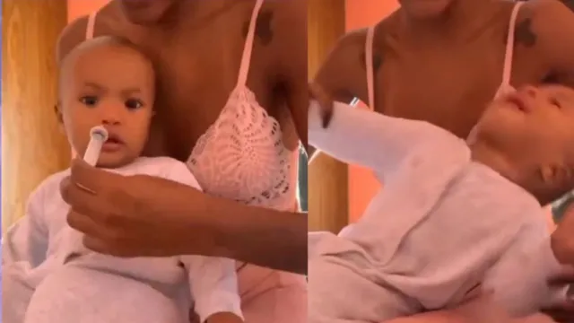 Imagem ilustrativa da notícia Vídeo: bebê finge desmaio para fugir da lavagem e viralza
