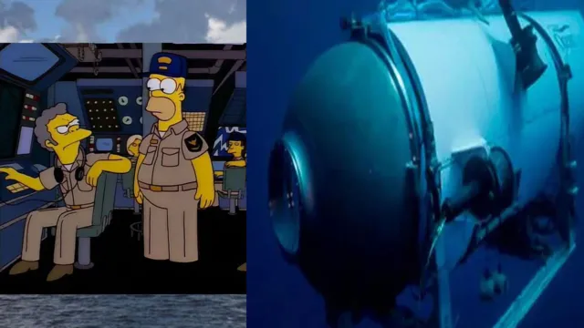 Imagem ilustrativa da notícia Os Simpsons: cena do acidente do submarino Titan assusta web