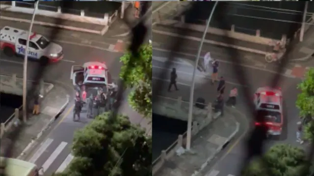 Imagem ilustrativa da notícia Vídeo: PM é baleado em troca de tiros em posto de gasolina