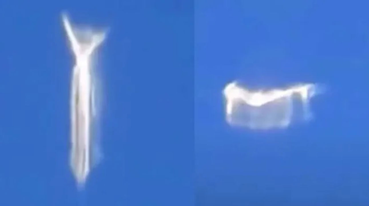 Imagem ilustrativa da notícia Passageira de avião filma "alien" mudando de forma no céu