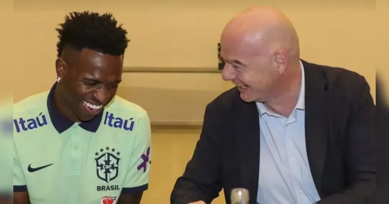 Imagem ilustrativa da notícia Vini Jr se pronuncia contra racismo após treino da Seleção