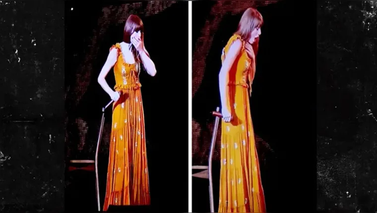 Imagem ilustrativa da notícia Vídeo: Taylor Swift engole inseto e engasga durante show 