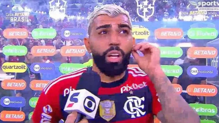 Imagem ilustrativa da notícia Vídeo: Gabigol dá bronca em repórter da Globo e dispara