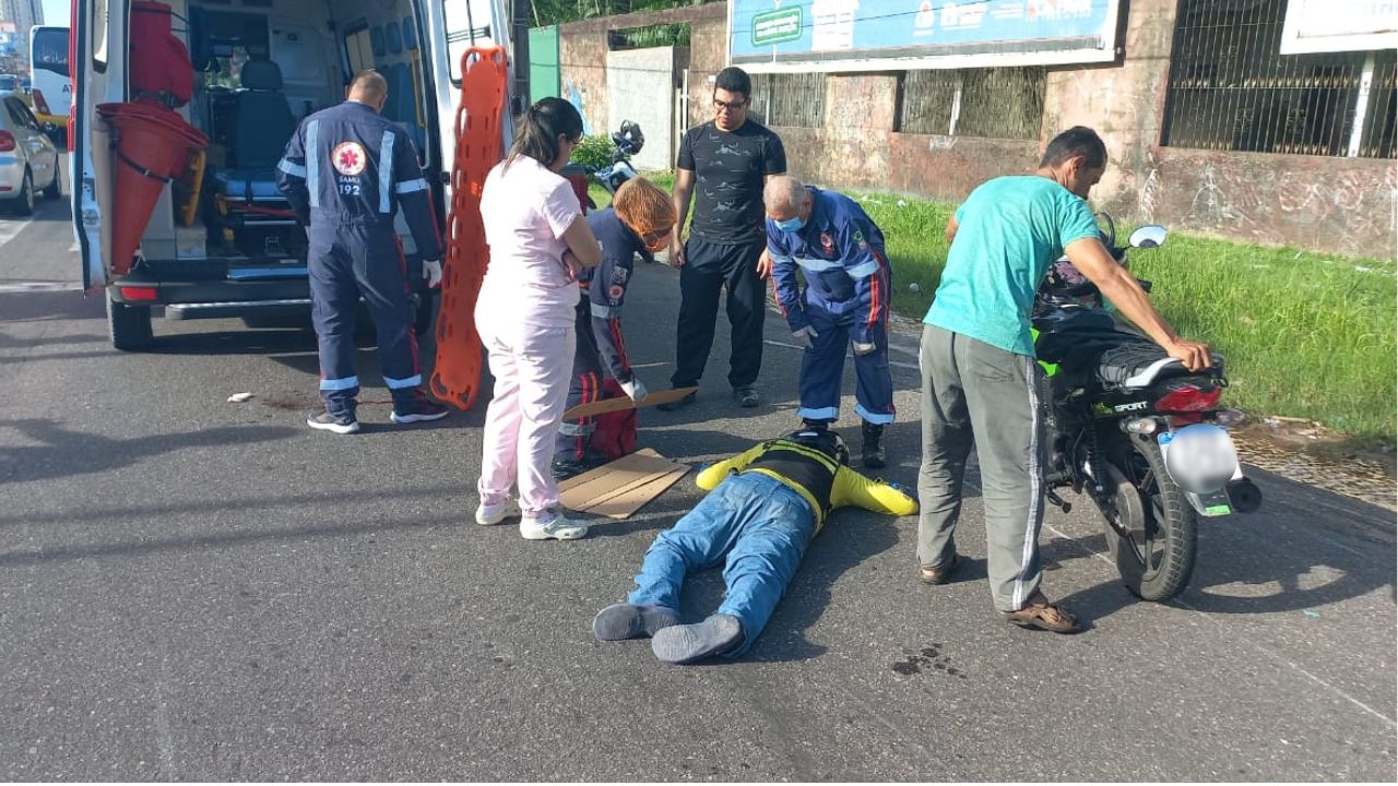 O acidente foi registrado na avenida Augusto Montenegro.