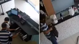 O ladrão invadiu e roubou uma sorveteria em Sertãozinho (SP)
