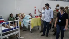 O governador Helder Barbalho compareceu pessoalmente ao Hospital.