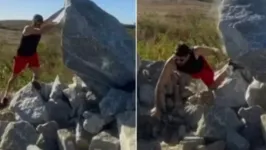 Homem teve ferimentos após passar por um susto na rodovia, enquanto tirava fotos