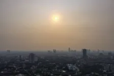 Vista aérea com poluição do horizonte de Jacarta, na Indonésia
Vista aérea com poluição do horizonte de Jacarta, na Indonésia