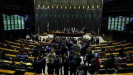 Votação da urgência do projeto do arcabouço fiscal no plenário da Câmara, em maio deste ano