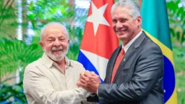 O presidente Lula, durante encontro com o Presidente da República de Cuba, Miguel Díaz-Canel Bermúdez - Palácio da Revolução - Havana