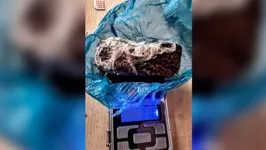 A droga foi encontrada no banco de trás do veículo dentro de uma mochila