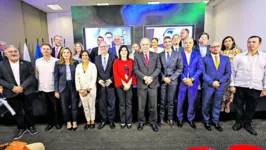 Lançamento reuniu os presidentes do BNDES, Aloizio Mercadante, e do BID, Ilan Goldfajn, a vice-governadora Hana Ghassan, o prefeito Edmilson Rodrigues, a ministra do Planejamento Simone Tebet, e outras autoridades