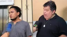 Evando Correa (blusa preta) encabeça chapa de oposição Vito Gemaque (blusa cinza), atual presidente do Sinjor e pede sua inelegibidade por ele ter cargo de chefia na Prefeitura de Belém, o que vai contra o estatuto do sindicato.