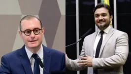 Da esquerda para a direita o novo ministro do turismo, Cristiano Zanin e o novo ministro do Supremo Tribunal Federal, Celso Sabino.