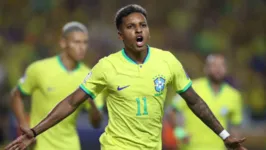 Rodrygo saiu para o abraço ao marcar o primeiro gol