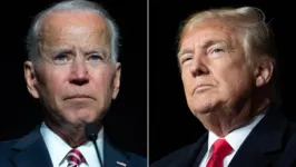 O democrata Joe Biden e o republicano Donald Trump