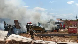 Corpo de Bombeiro e Brigada de Incêndio da Defesa Civil atenderam a ocorrência