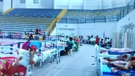 A maioria dos pacientes foi transferida para o Ginásio Poliesportivo de Santarém.
