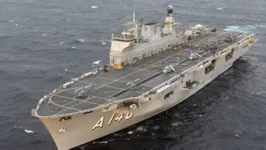 Maior navio de guerra da América Latina chega pela primeira vez em Belém.