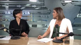 Priscila Belfort e a advogada Gisele Torres durante gravação do DOLDelas.