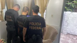 Agentes da Polícia Federal cumpriram o mandado de busca e apreensão em uma residência em Belém