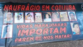 Cartaz de manifestação que ocorreu em maio, na frente do TJPA.