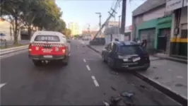 Viaturas da Polícia Militar foram acionadas para atender a ocorrência no local.