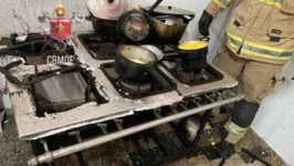 Como ficou o fogão após a explosão