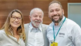 Janja, Lula e o chef paraense Saulo Jennings