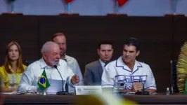 Lula ao lado do governador Helder na Cúpula da Amazônia