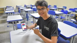 O estudante do curso técnico em informática da Eetepa Vilhena Alves, Thales Portal, de 17 anos, foi um dos que não perdeu tempo e se cadastrou logo